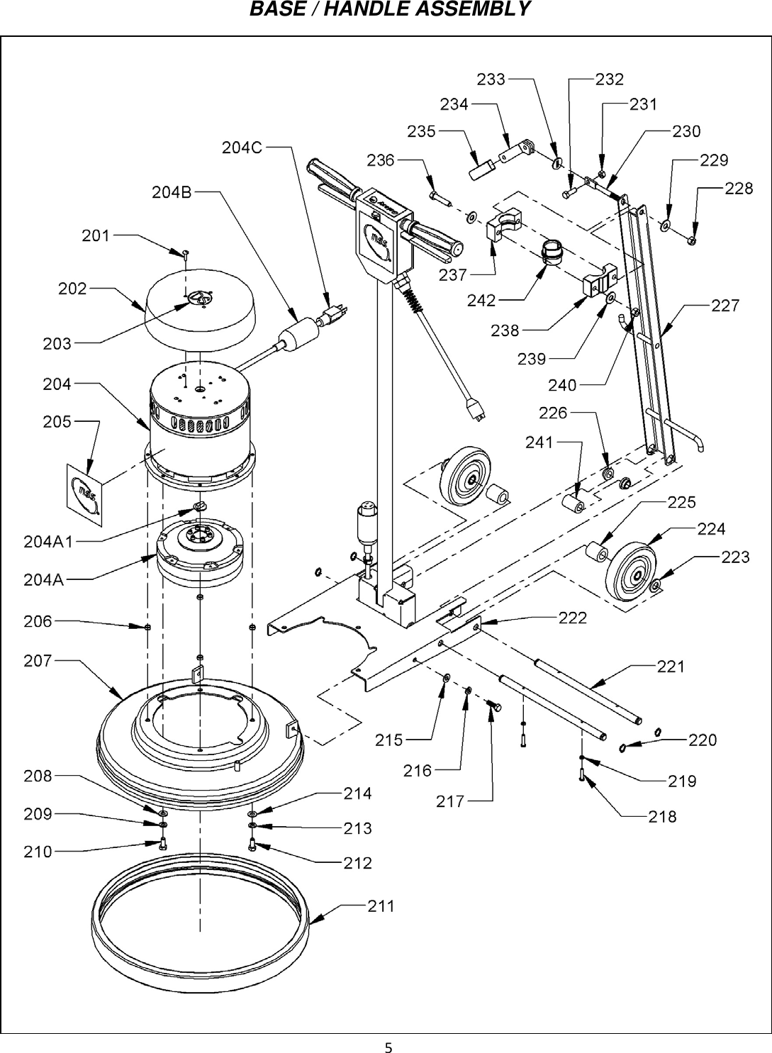 Page 5 of 8 - 9090377 Galaxy DS Floor Machine Illustrated Parts Book  Nss-galaxy-ds-walk-behind-floor-machine-parts-manual