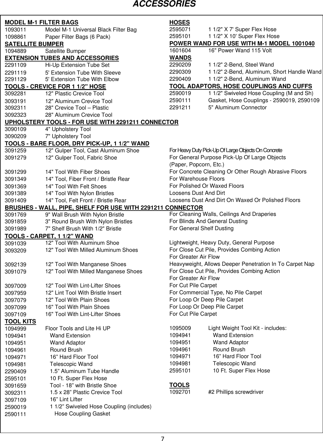 Page 7 of 8 - 9091006 - M-1 Pig Illustrated Parts Book  Nss--m1-pig-wet-dry-vac-parts-manual