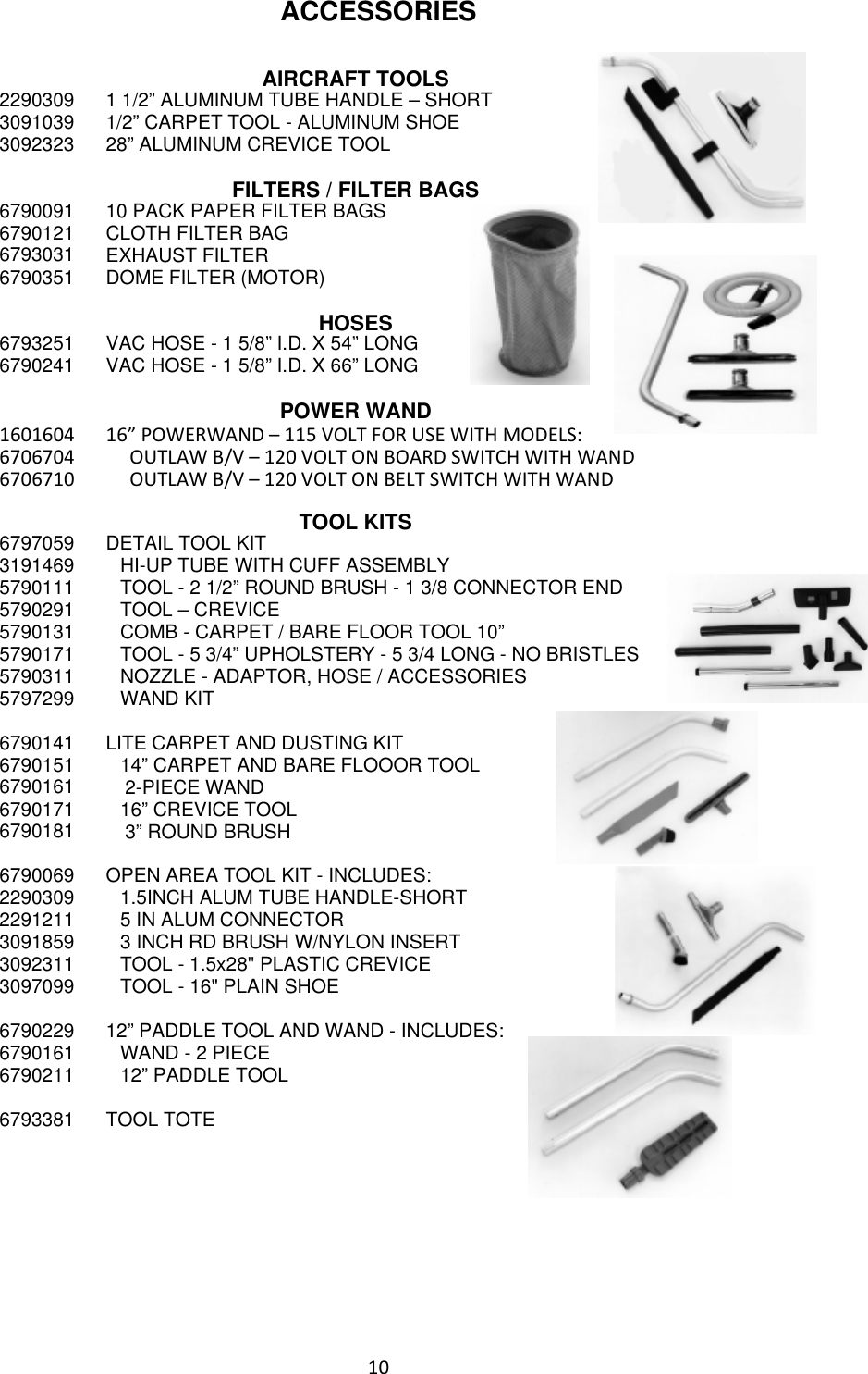 Page 10 of 12 - 9096703 Outlaw BV Illustrated Parts Book  Nss-outlaw-bv-dry-vacuum-parts-manual