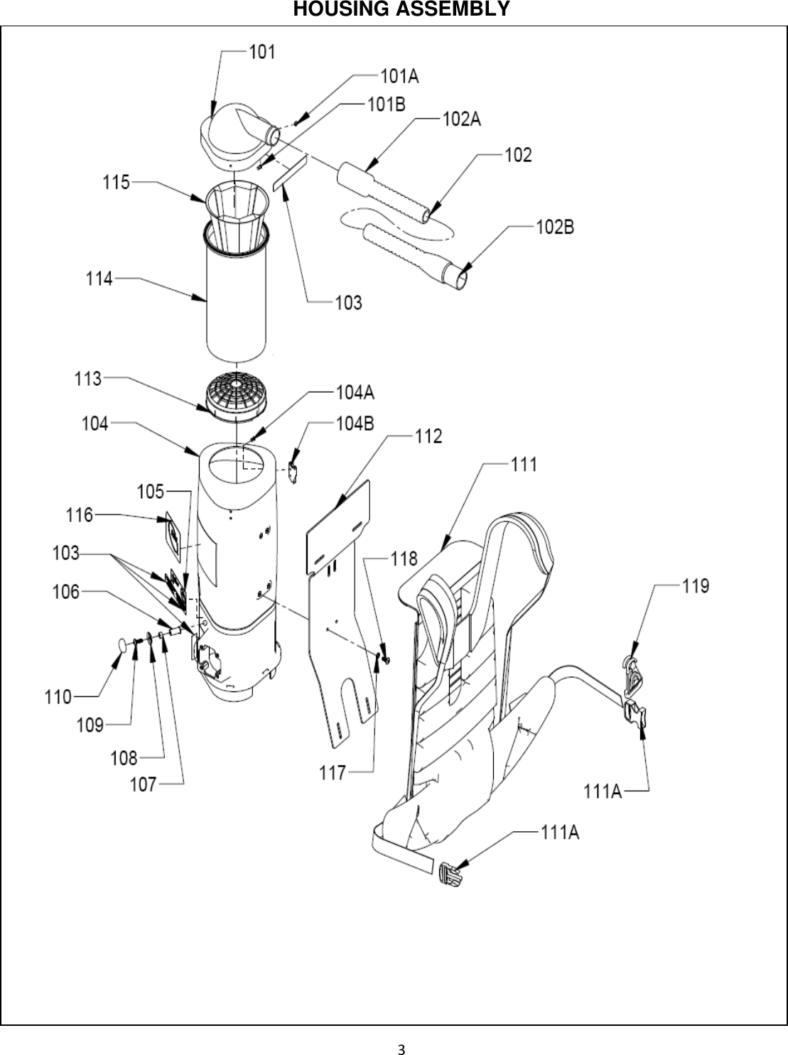 Page 3 of 12 - 9096703 Outlaw BV Illustrated Parts Book  Nss-outlaw-bv-dry-vacuum-parts-manual