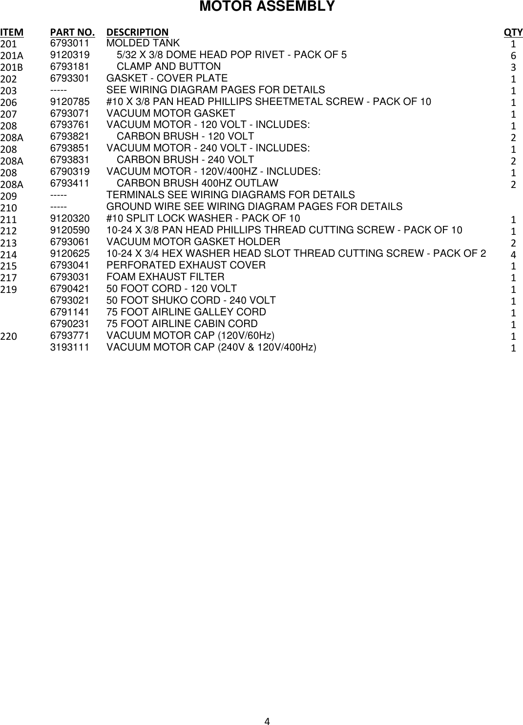 Page 4 of 12 - 9096703 Outlaw BV Illustrated Parts Book  Nss-outlaw-bv-dry-vacuum-parts-manual