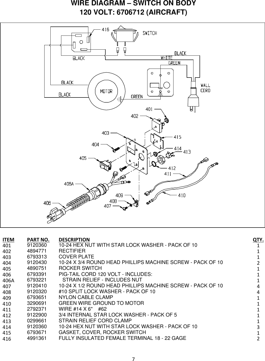 Page 7 of 12 - 9096703 Outlaw BV Illustrated Parts Book  Nss-outlaw-bv-dry-vacuum-parts-manual