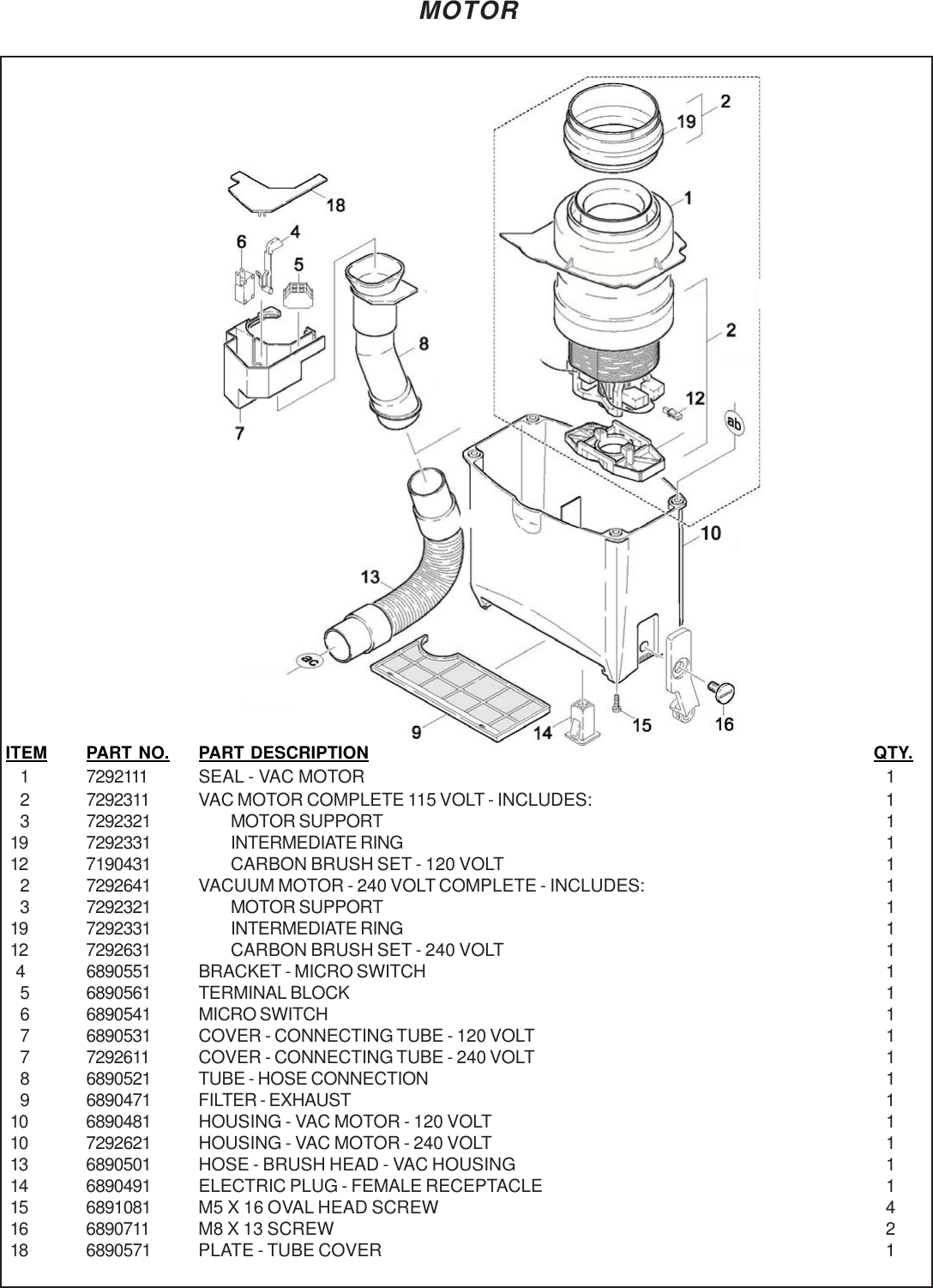 Page 5 of 12 - 9097272 Pacer Dual Motor Illustrated Parts Book.pmd  Nss-pacer-214-ue-218-ue-upright-vacuum-parts-manual
