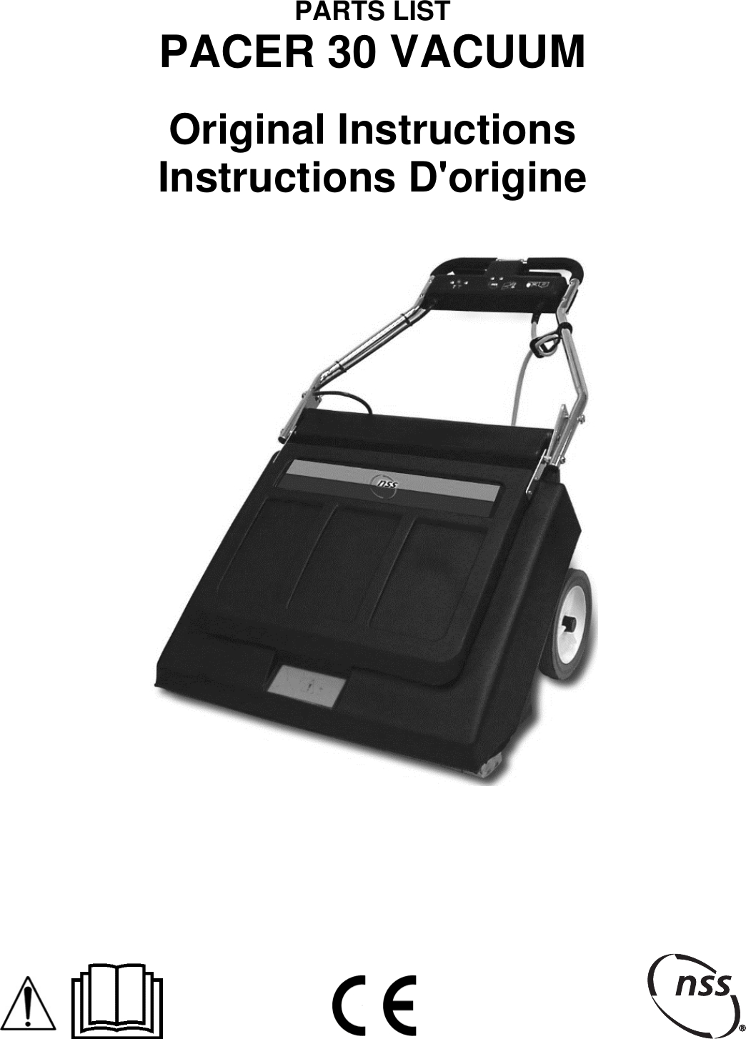 9093116 Pacer 30 Illustrated Parts Book Nss wide area vacuum manual