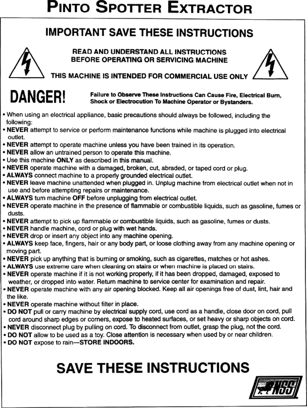 Page 1 of 8 - Scan1.jpg  Nss-pinto-spotter-carpet-extractor-parts-and-operator-manual