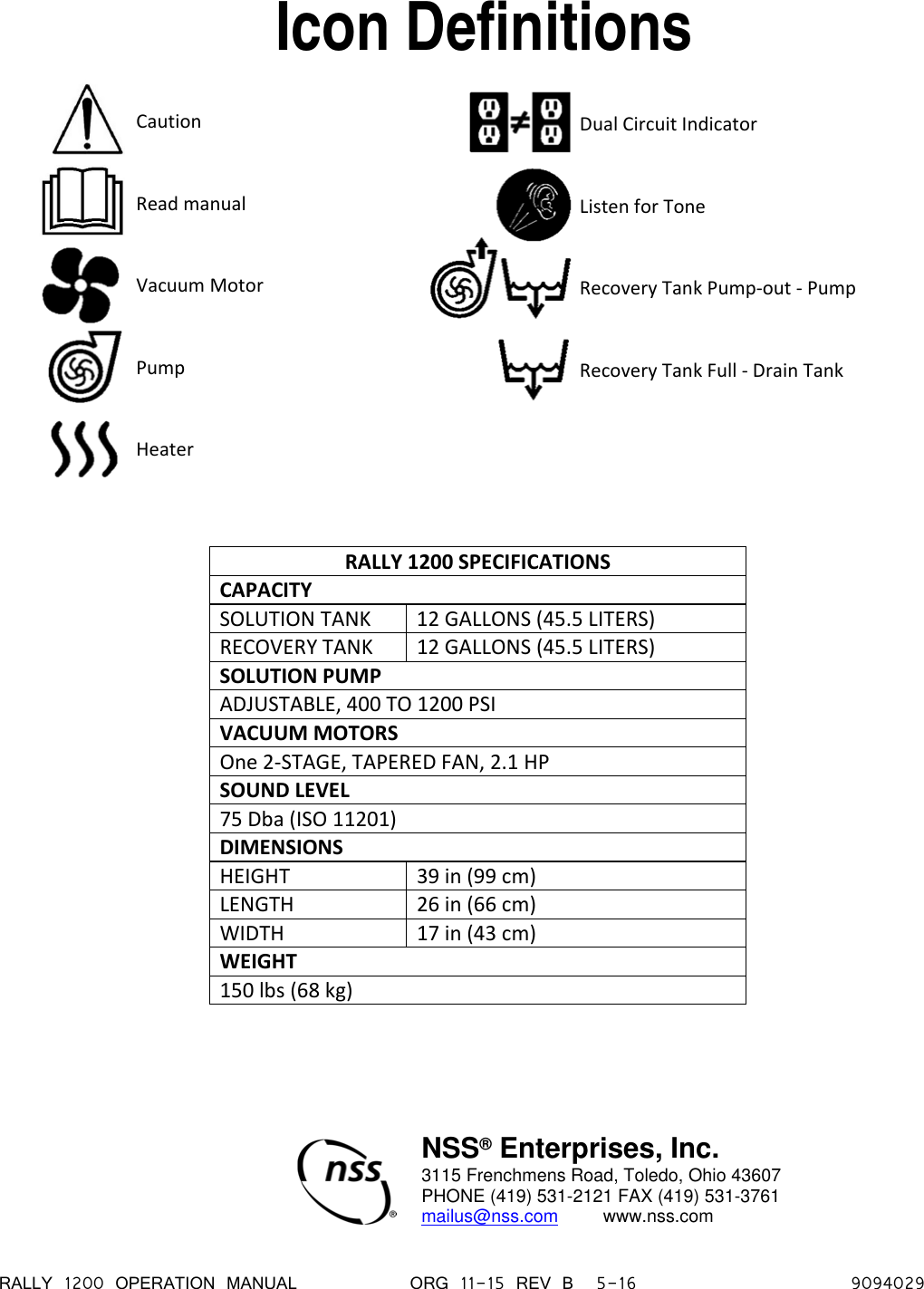 Page 8 of 8 - 9094029 Rally 1200 Operation Manual  Nss-rally-1200-carpet-extractor-operator-manual
