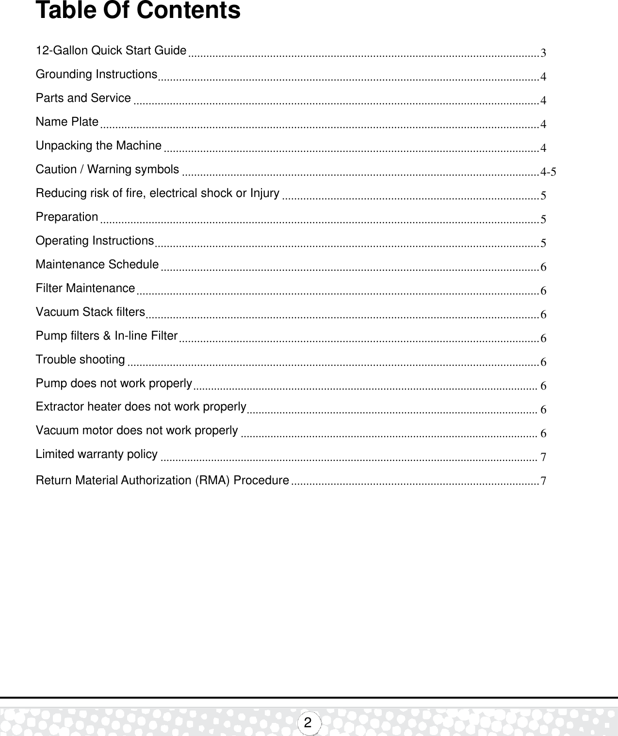 Page 2 of 8 - 9094028 Rally 220, 220H & 500H Operation Manual  Nss-rally-500h-carpet-extractor-operator-manual