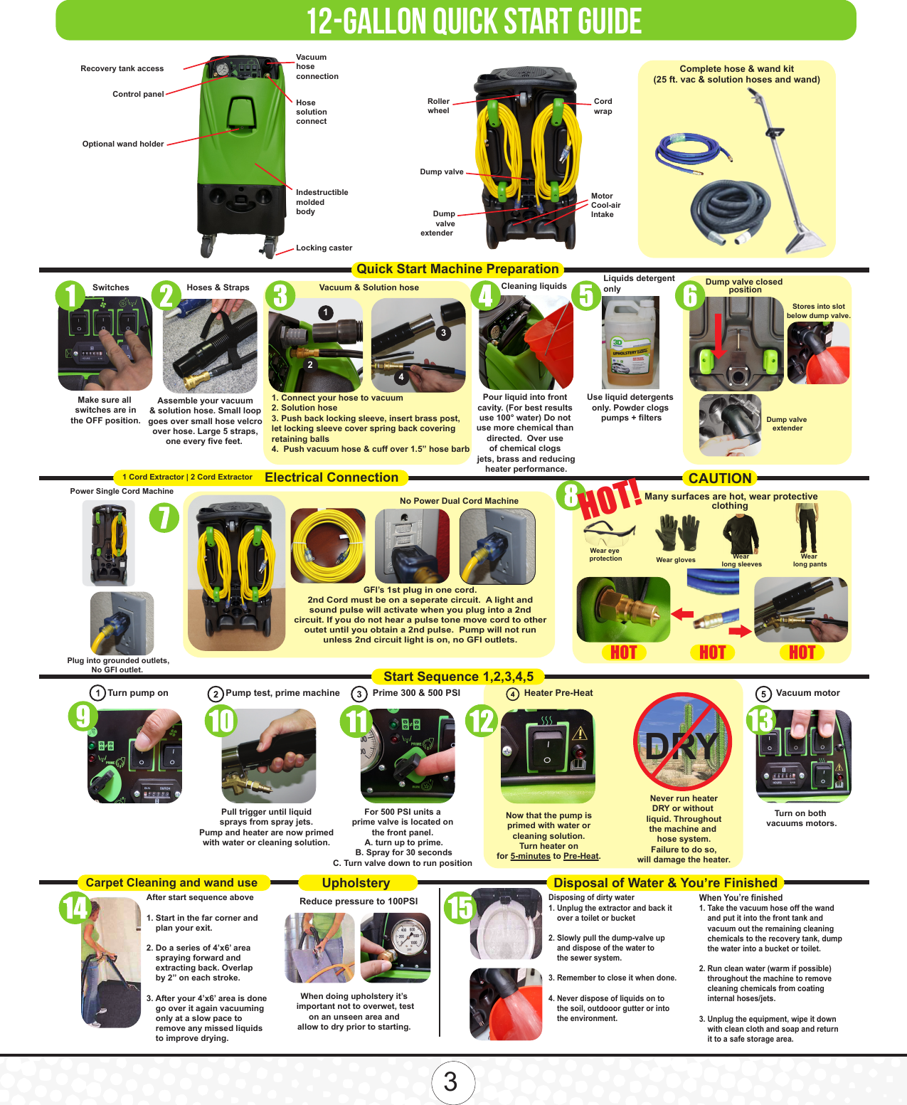 Page 3 of 8 - 9094028 Rally 220, 220H & 500H Operation Manual  Nss-rally-500h-carpet-extractor-operator-manual