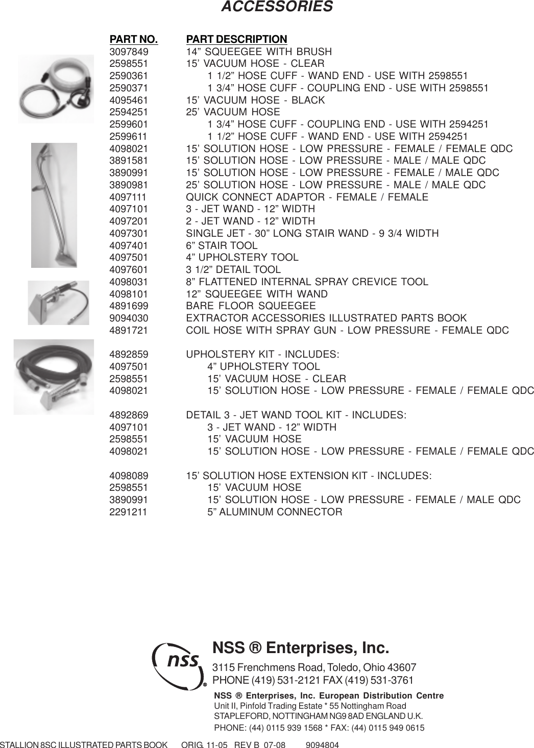 Page 12 of 12 - Nss-stallion-8sc-carpet-extractor-parts-manual