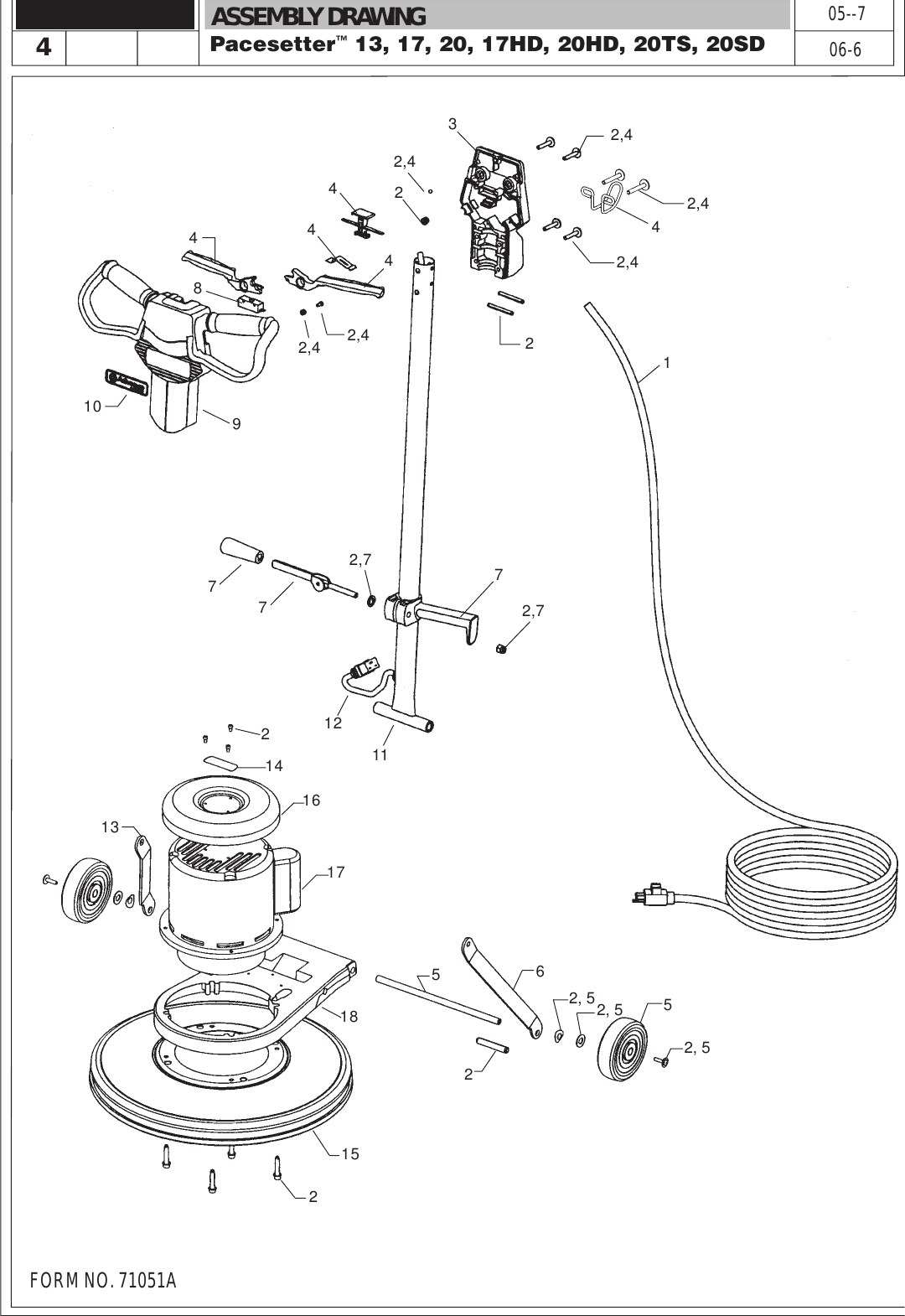 Page 4 of 6 - 71051A.pmd  Pacesetter Parts Manual