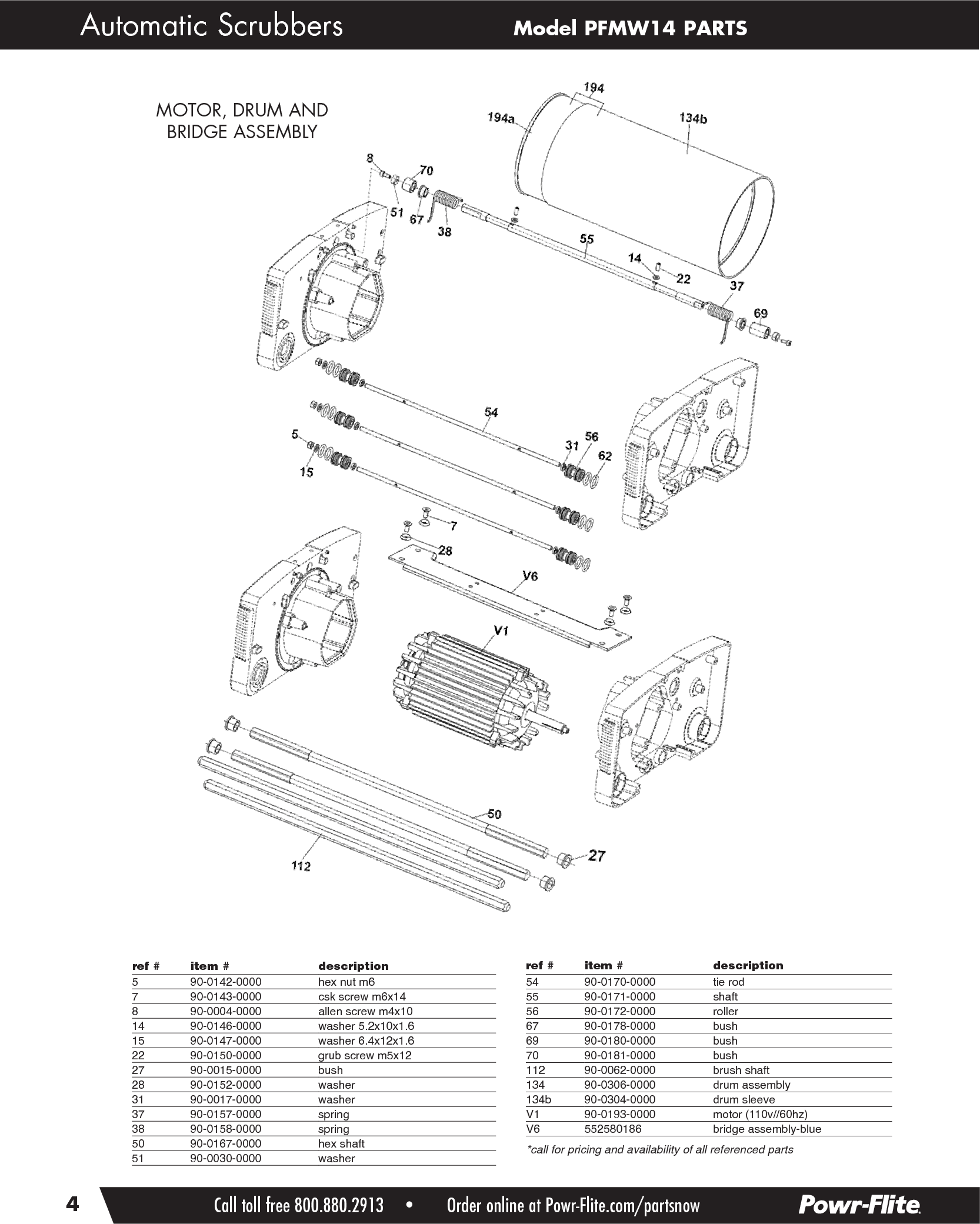 Page 4 of 5 - Sweepscrub Powr-Flite-Multiwash-14-Walk-Behind-Floor-Scrubber-Parts-List User Manual