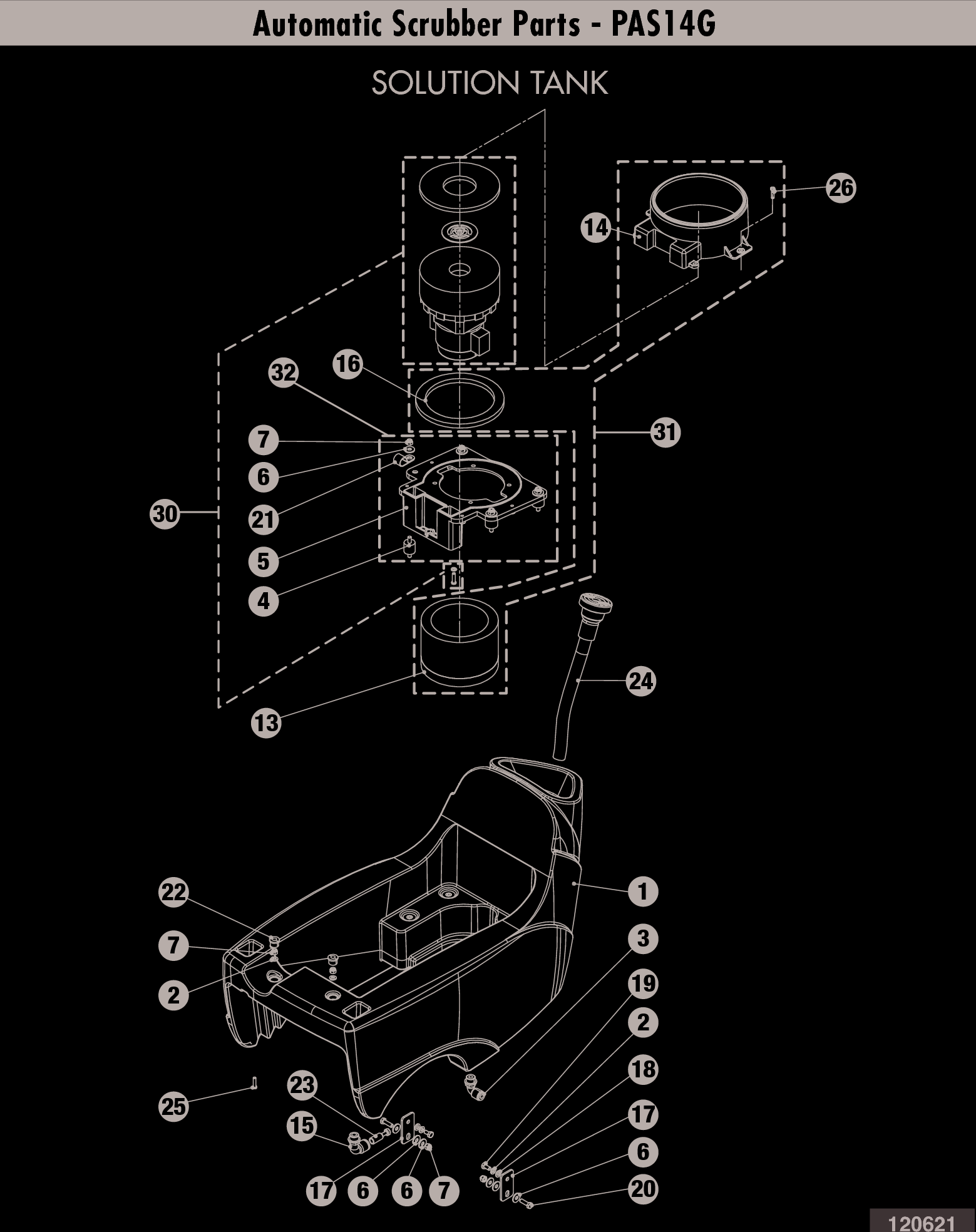 Page 4 of 12 - Sweepscrub Powr-Flite-Pas14G-Walk-Behind-Floor-Scrubber-Parts-List User Manual