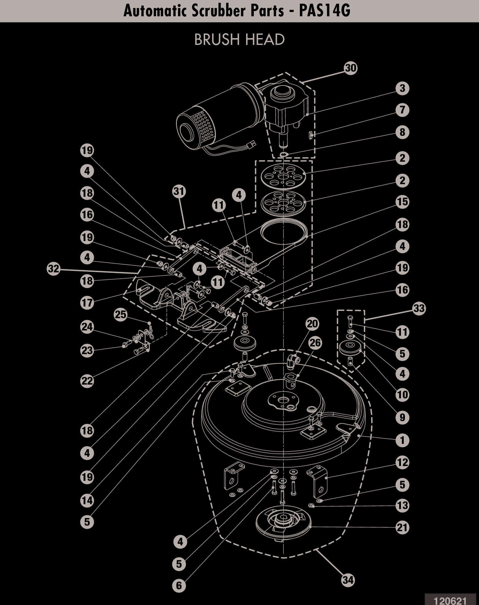 Page 5 of 12 - Sweepscrub Powr-Flite-Pas14G-Walk-Behind-Floor-Scrubber-Parts-List User Manual