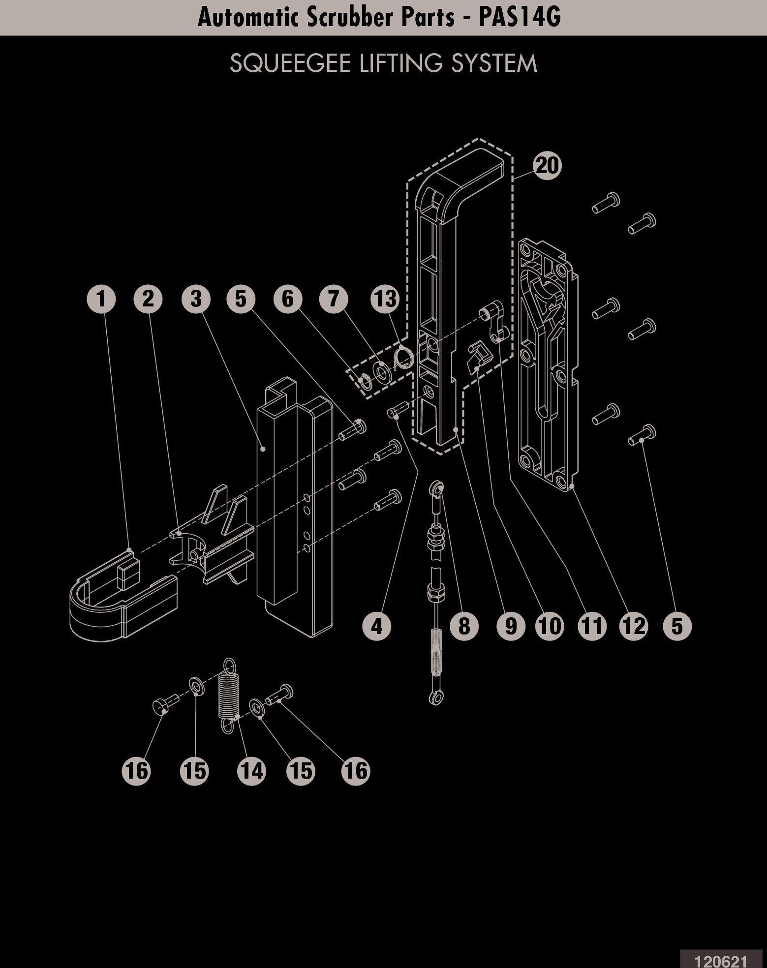 Page 8 of 12 - Sweepscrub Powr-Flite-Pas14G-Walk-Behind-Floor-Scrubber-Parts-List User Manual