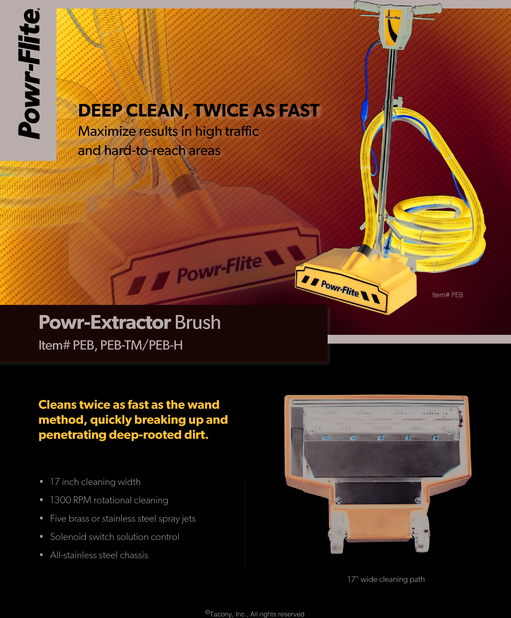 Page 1 of 2 - Sweepscrub Powr-Flite-Peb-Carpet-Extractor-Specifications User Manual