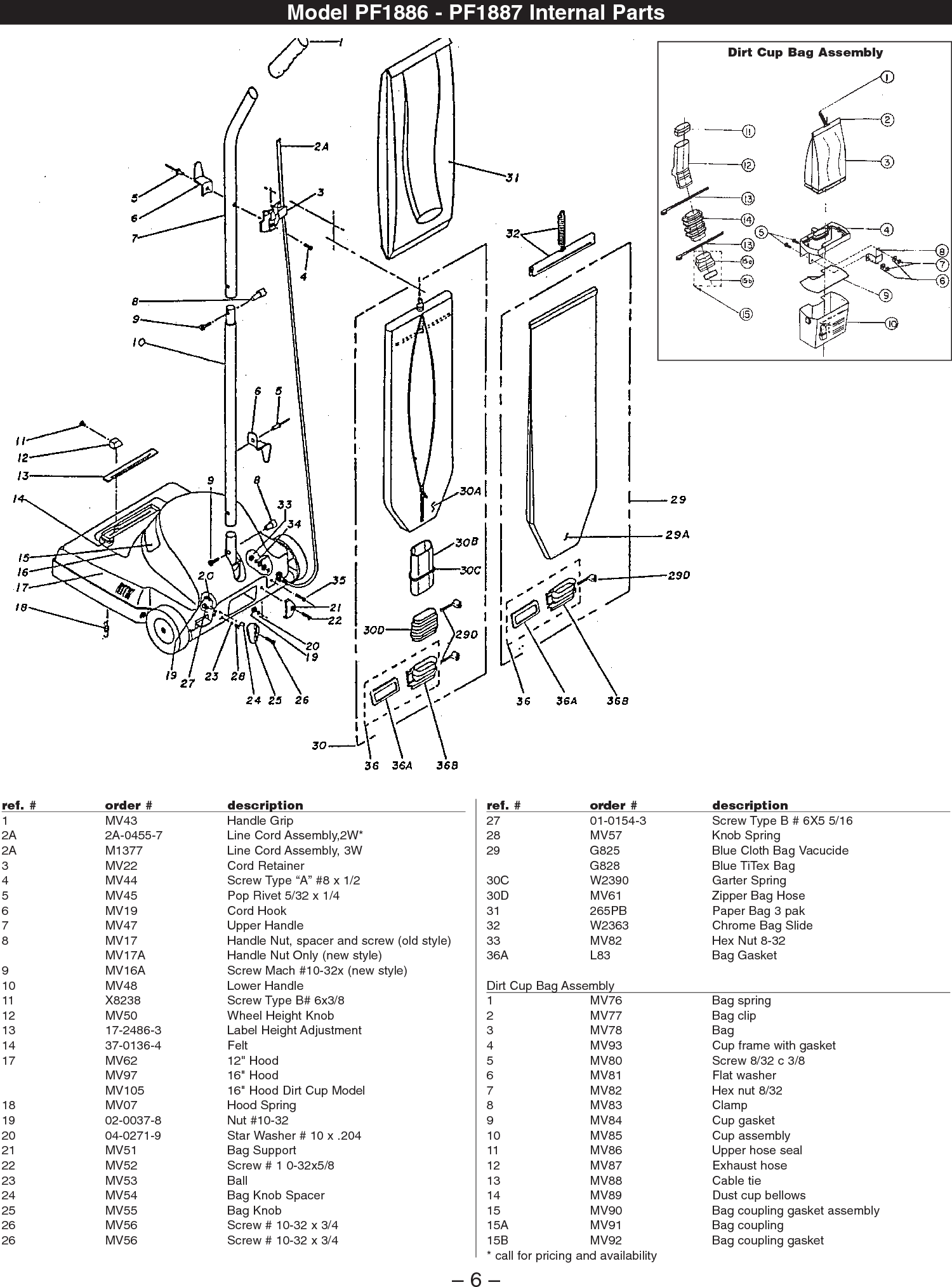 Page 6 of 8 - Sweepscrub Powr-Flite-Pf1886-1887-Vacuum-Operators-Manual User Manual