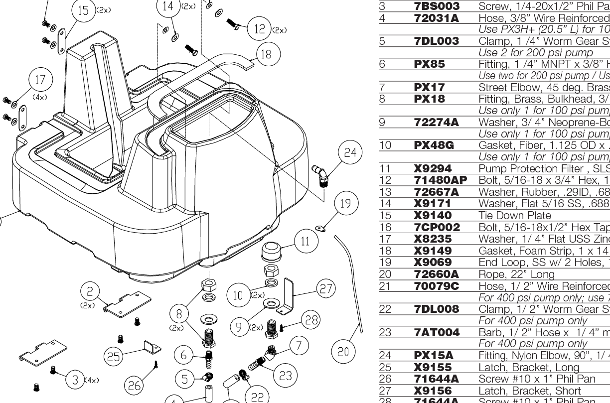 Page 3 of 3 - Sweepscrub Powr-Flite-Pfx1380-Carpet-Extractor-Parts-List User Manual