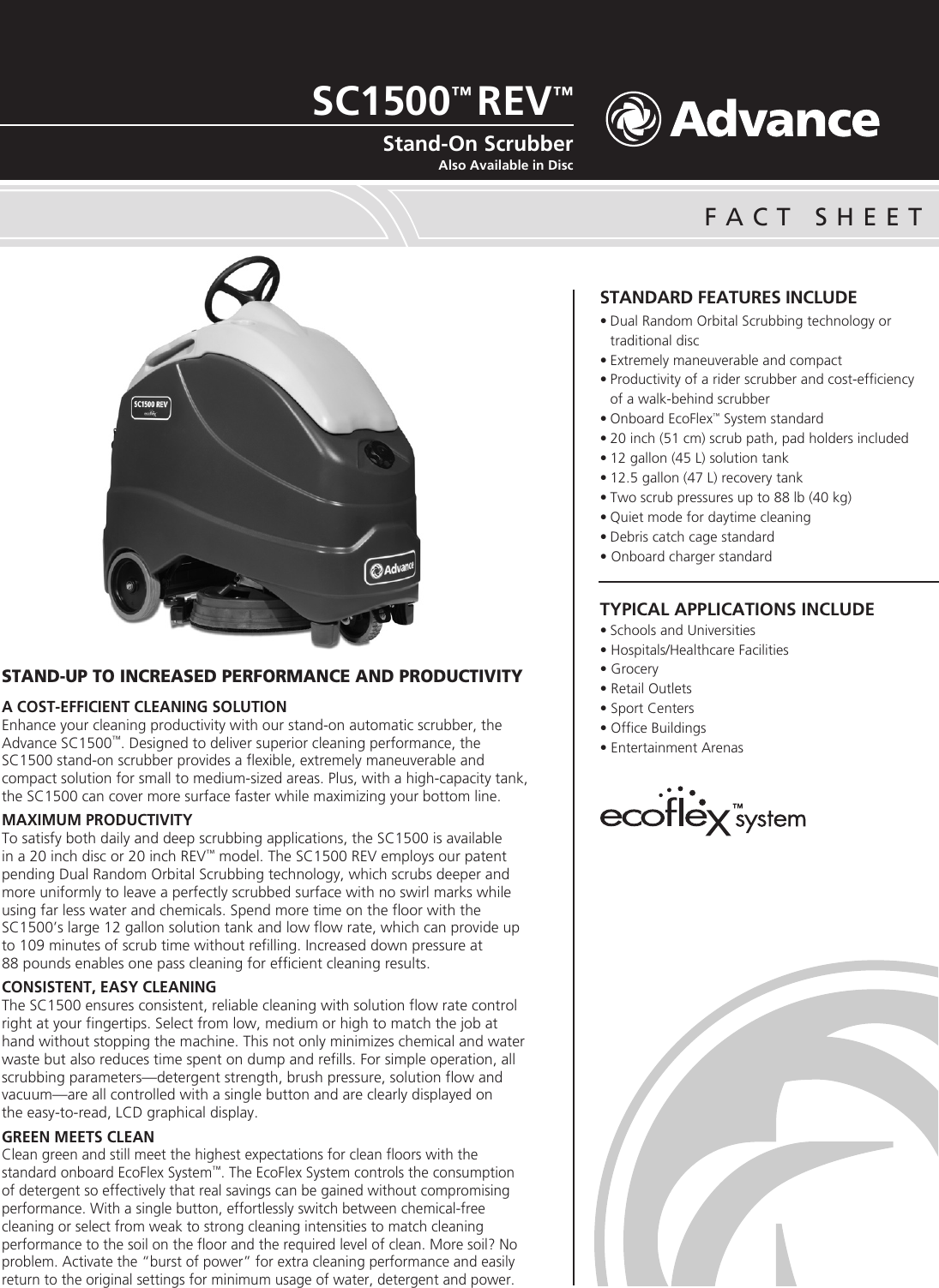 Page 1 of 2 - SC1500 Specifications