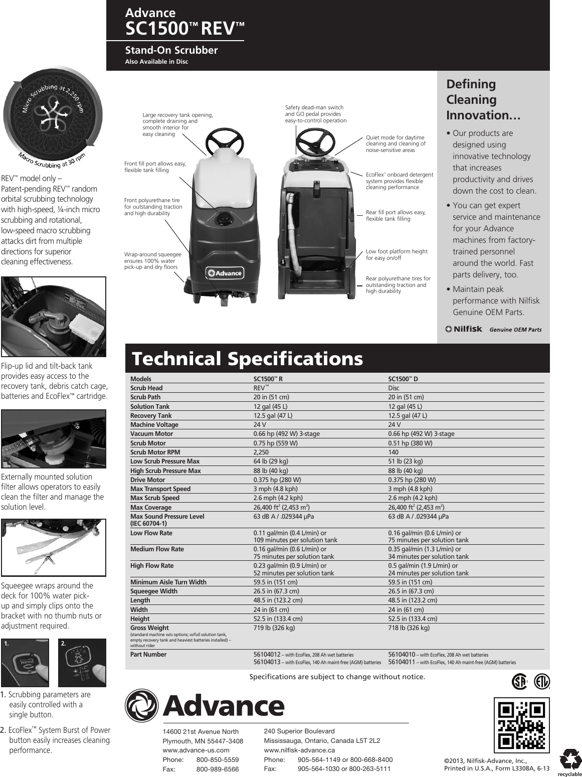 Page 2 of 2 - SC1500 Specifications