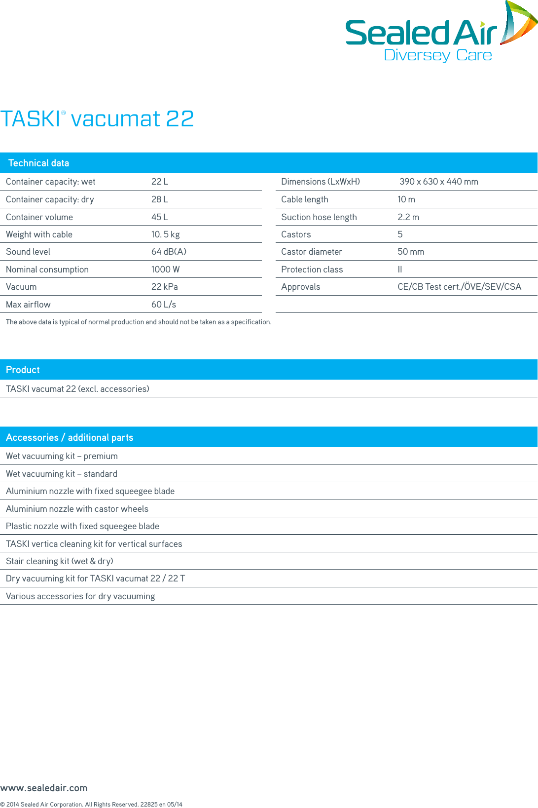 Page 2 of 2 - Sweepscrub Taski-Vacumat-22-Specifications User Manual