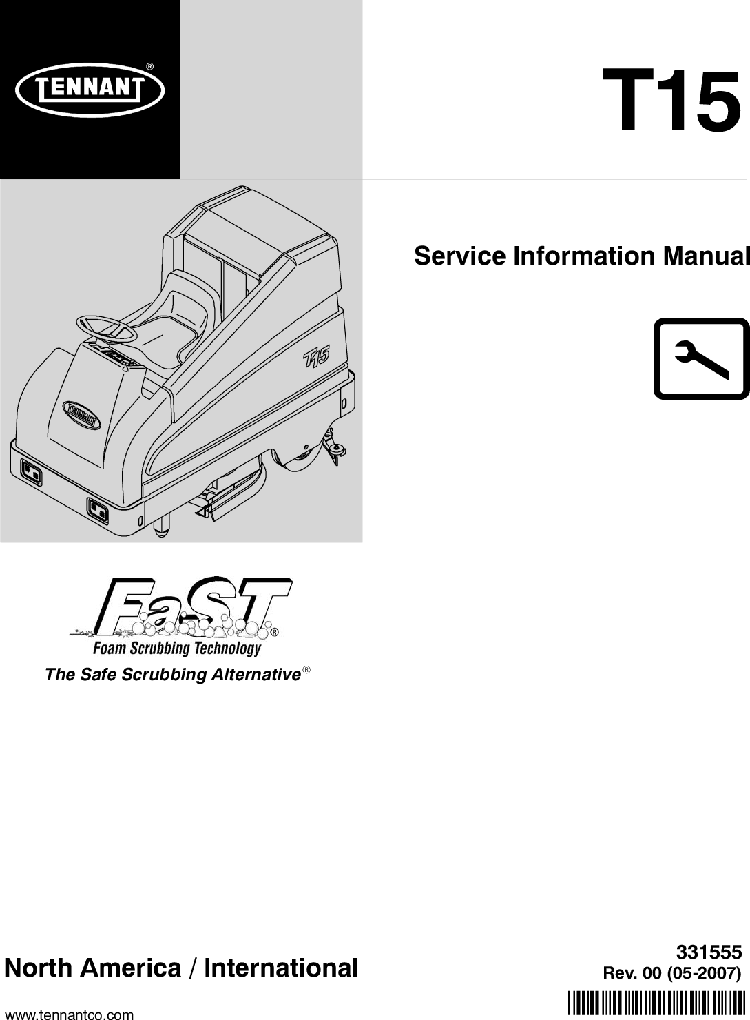 T15 Service Manual Tennant rider floor scrubber