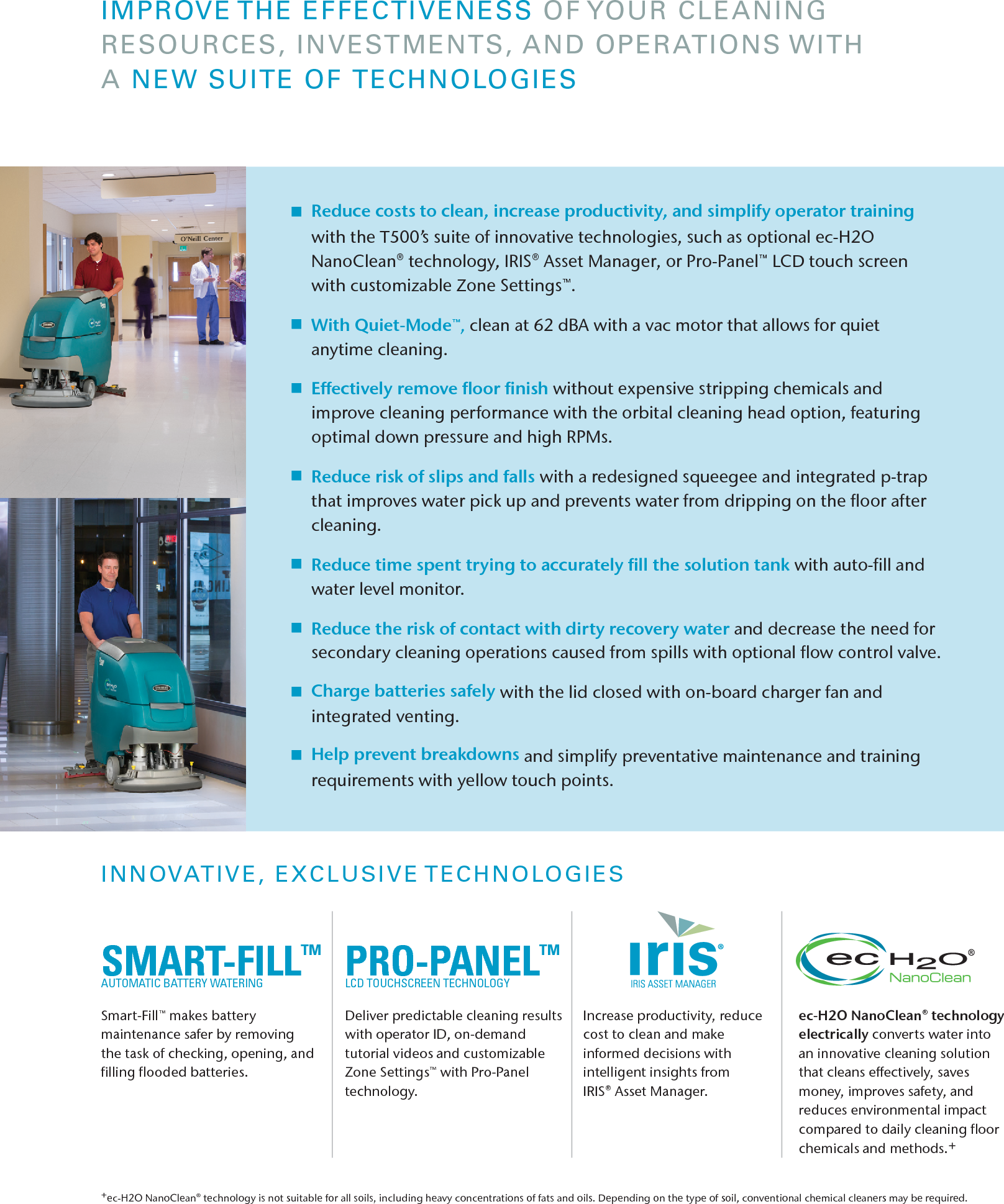 Page 5 of 6 - Sweepscrub Tennant-T500-Walk-Behind-Floor-Scrubber-Brochure-And-Specifications User Manual