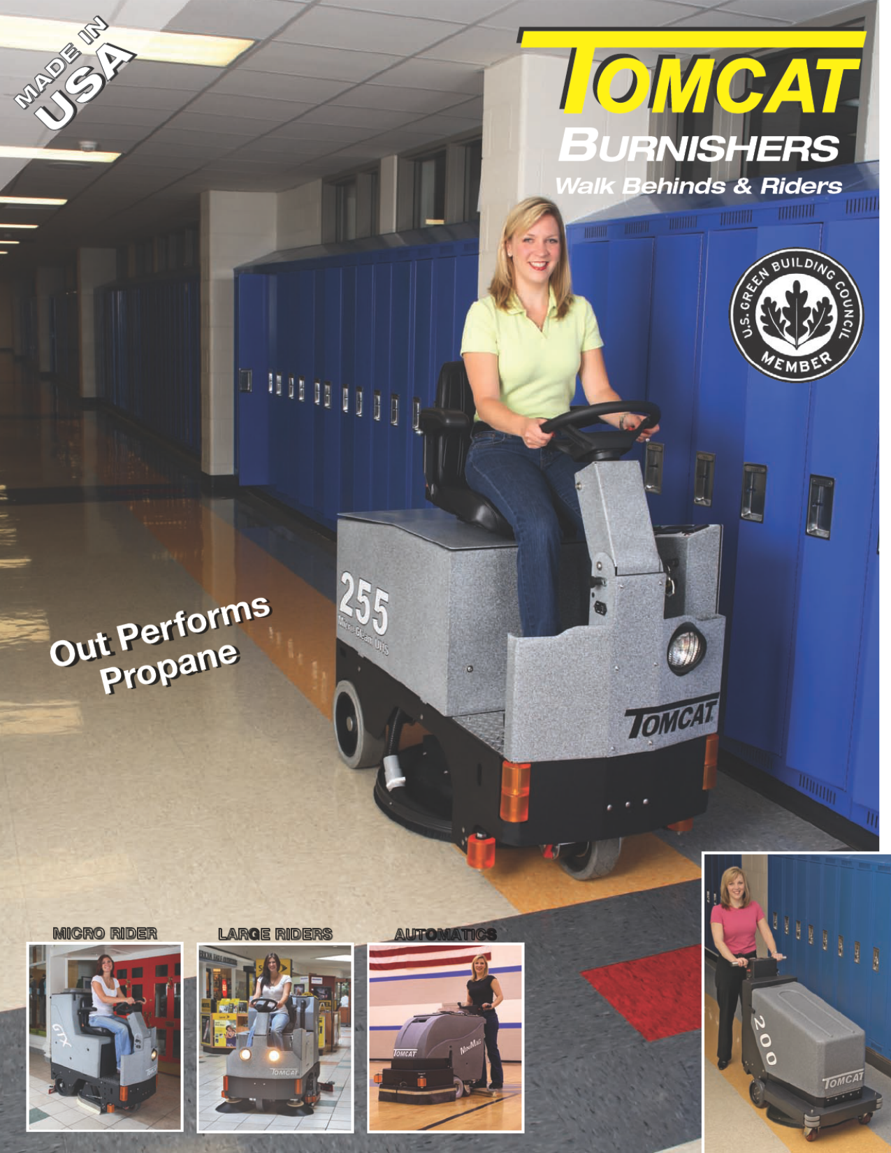 Page 1 of 4 - Tomcat-255-ride-on-floor-burnisher-brochure-specifications