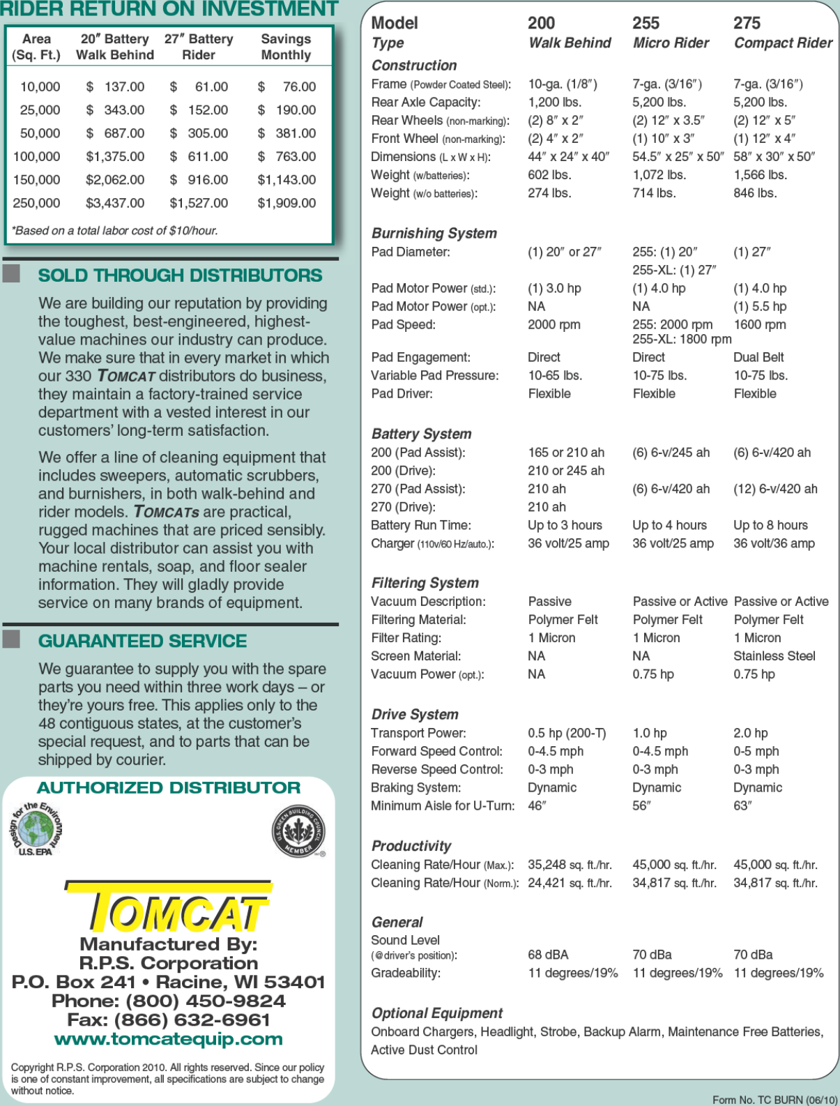 Page 4 of 4 - Tomcat-255-ride-on-floor-burnisher-brochure-specifications