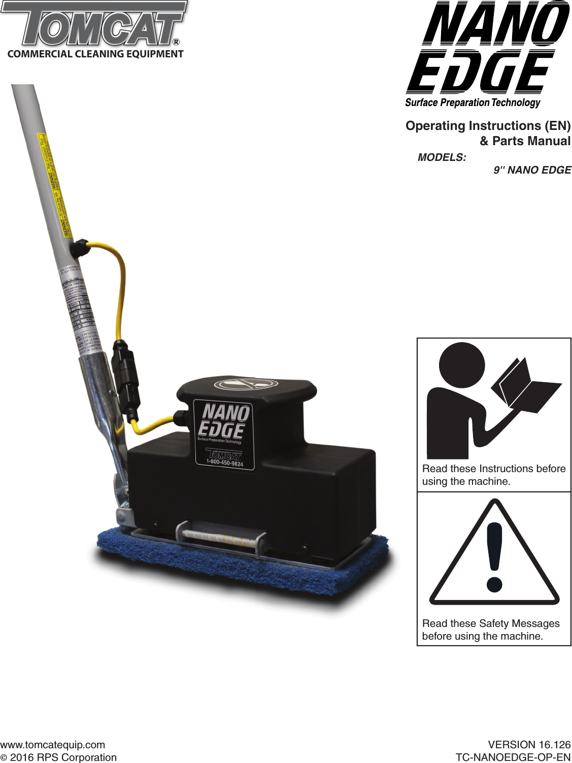 Tomcat nano edge orbital floor scrubber parts manual