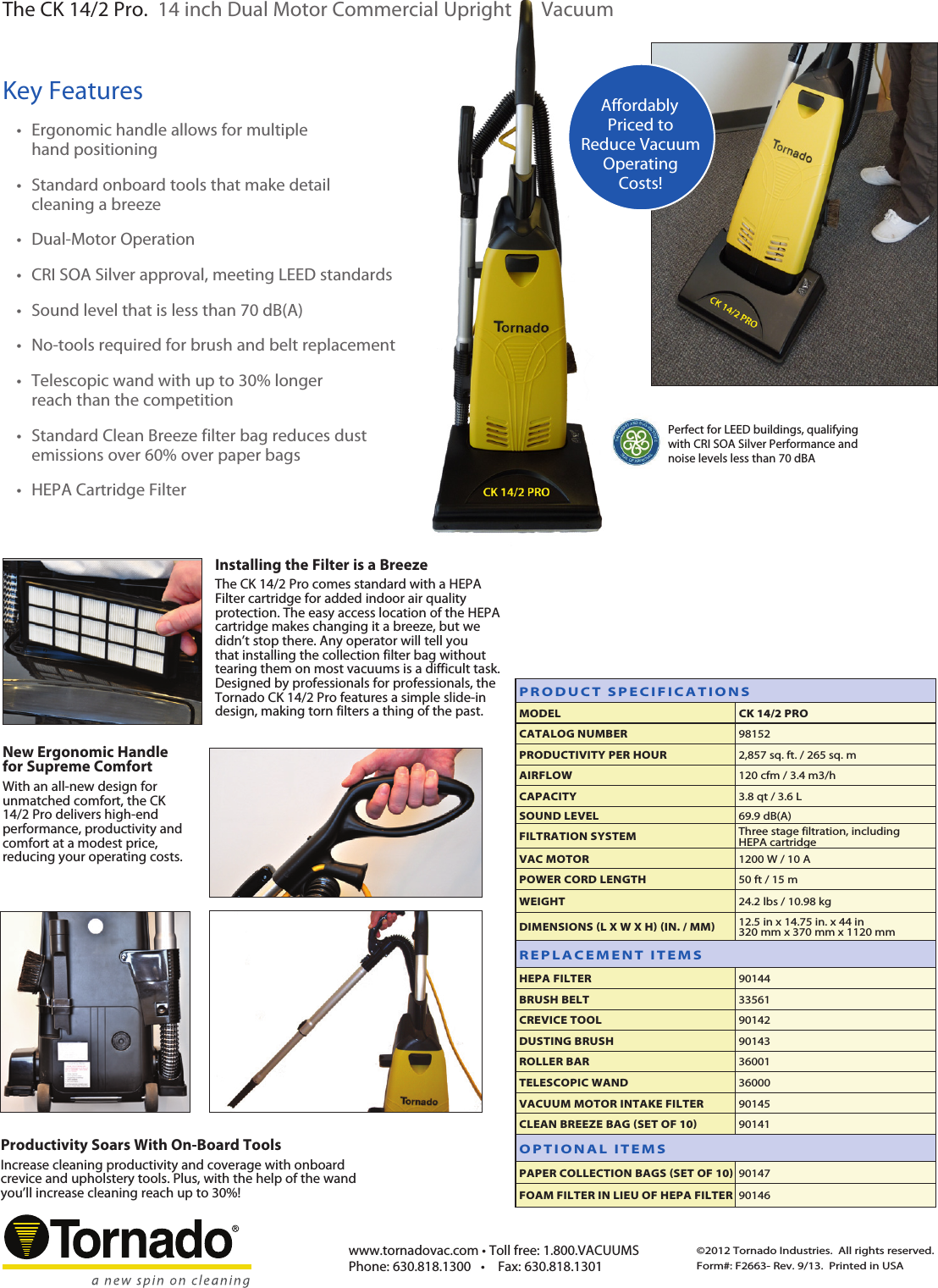 Page 2 of 2 - Torando-ck-14-2-pro-vacuum-cleaner-brochure-specifications