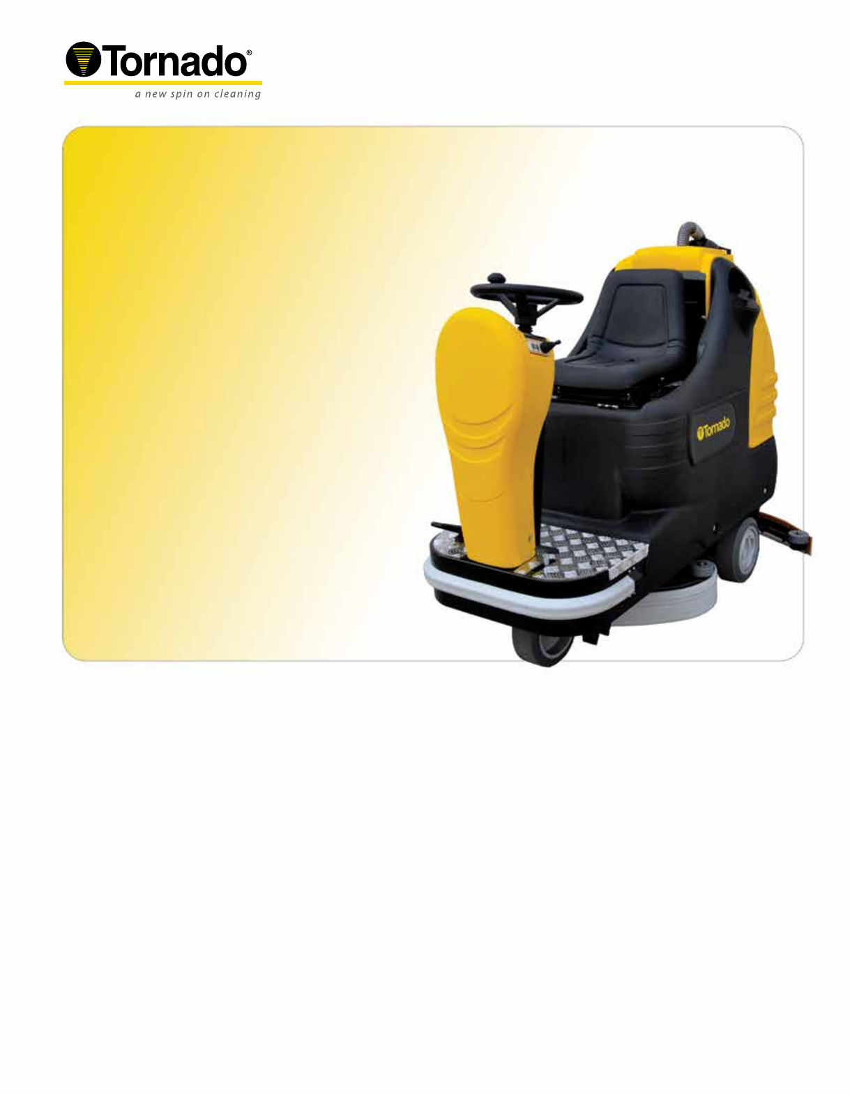Tornado br 28 27 26 ride on floor scrubber brochure specifications
