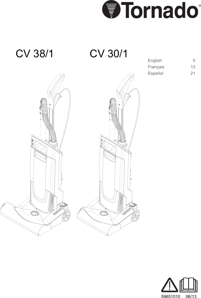 Tornado cv 30 38 vacuum cleaner operators manual