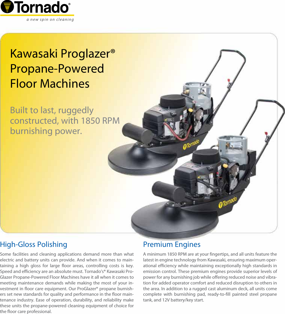 Page 1 of 2 - Tornado-kawasaki-proglazer-propane-floor-machines-brochure-specifications