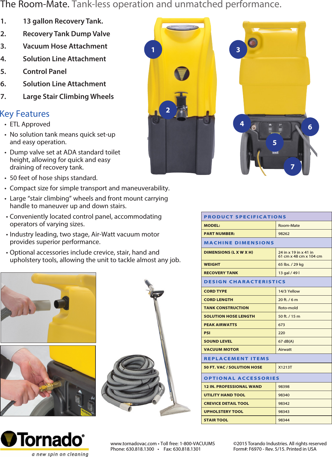 Page 2 of 2 - Tornado-room-mate-carpet-extractor-brochure-specifications