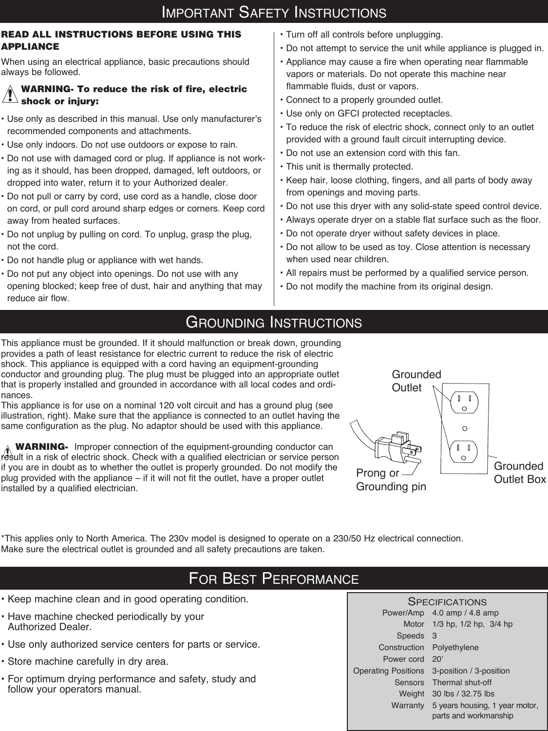 Page 3 of 10 - Tornado-windshear-sd-3500-blower-operators-manual