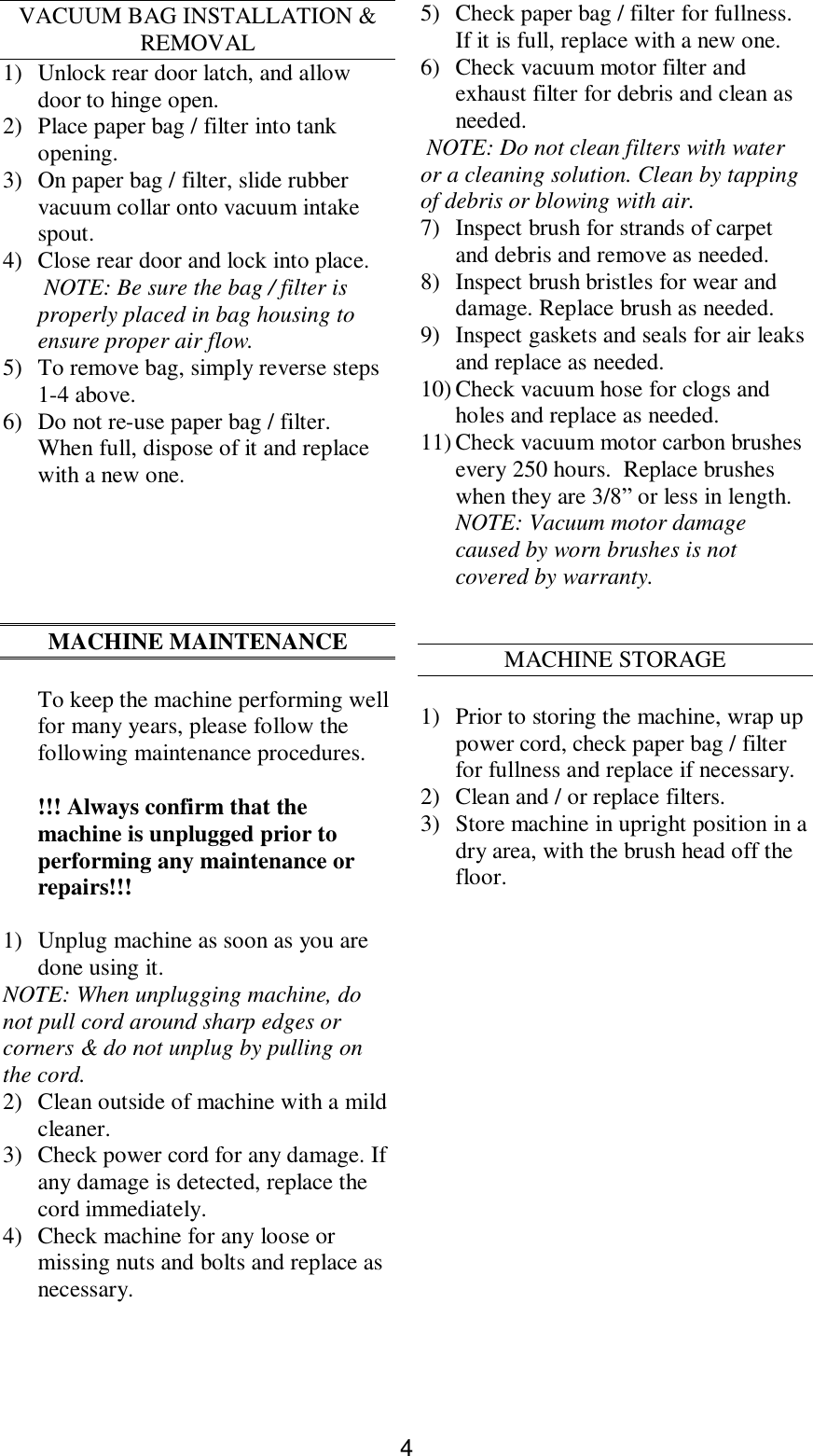 Page 6 of 12 - Viper-barracuda-cuda2600-vacuum-parts-and-operator-manual