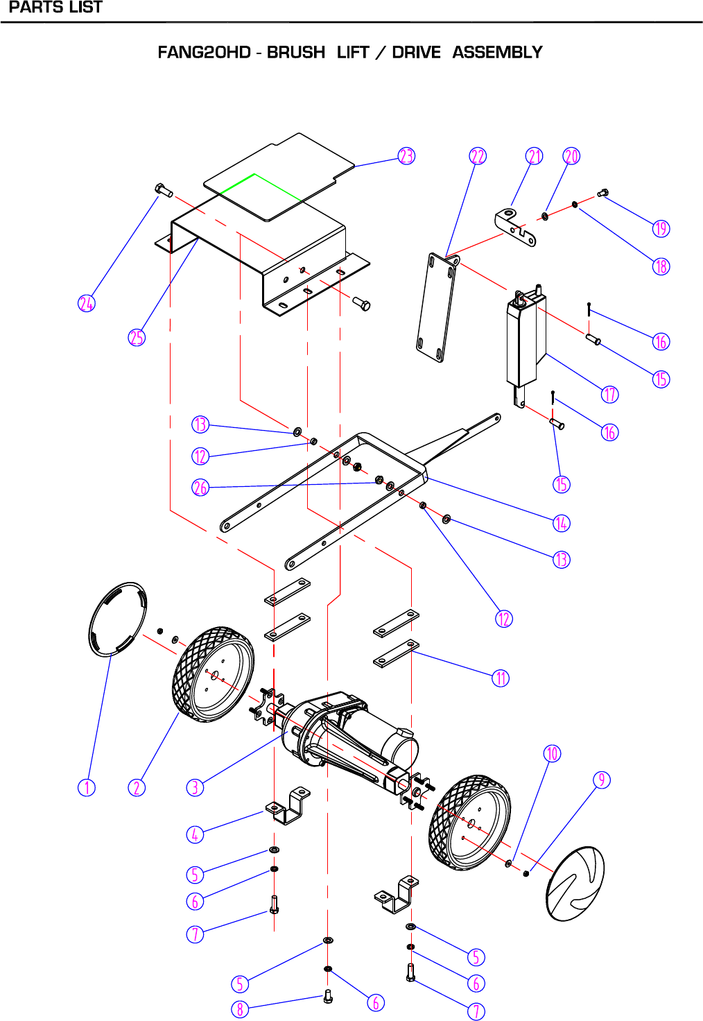 D Viper fang 20 hd floor scrubber parts and operator manual