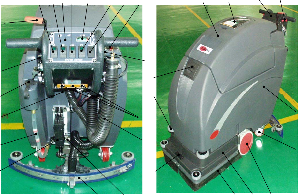 D Viper fang 20 hd floor scrubber parts and operator manual