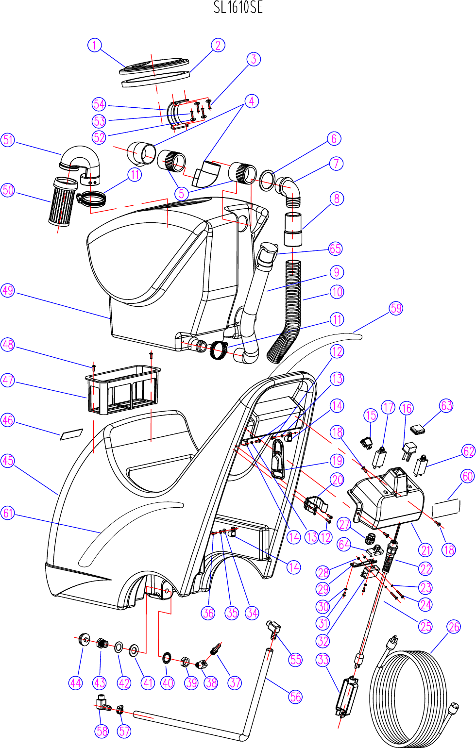 F Viper R Sl1610se Carpet Extractor Parts And Operator Manual