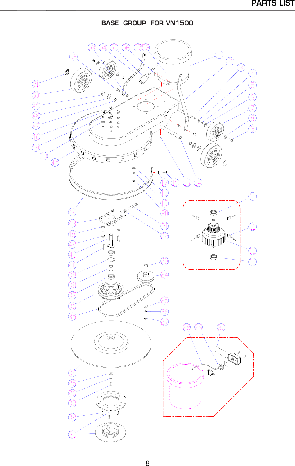 Page 8 of 11 - Owners Manual For US Viper  Viper-venom-vn1500-buffer-burnisher-parts-and-operator-manual