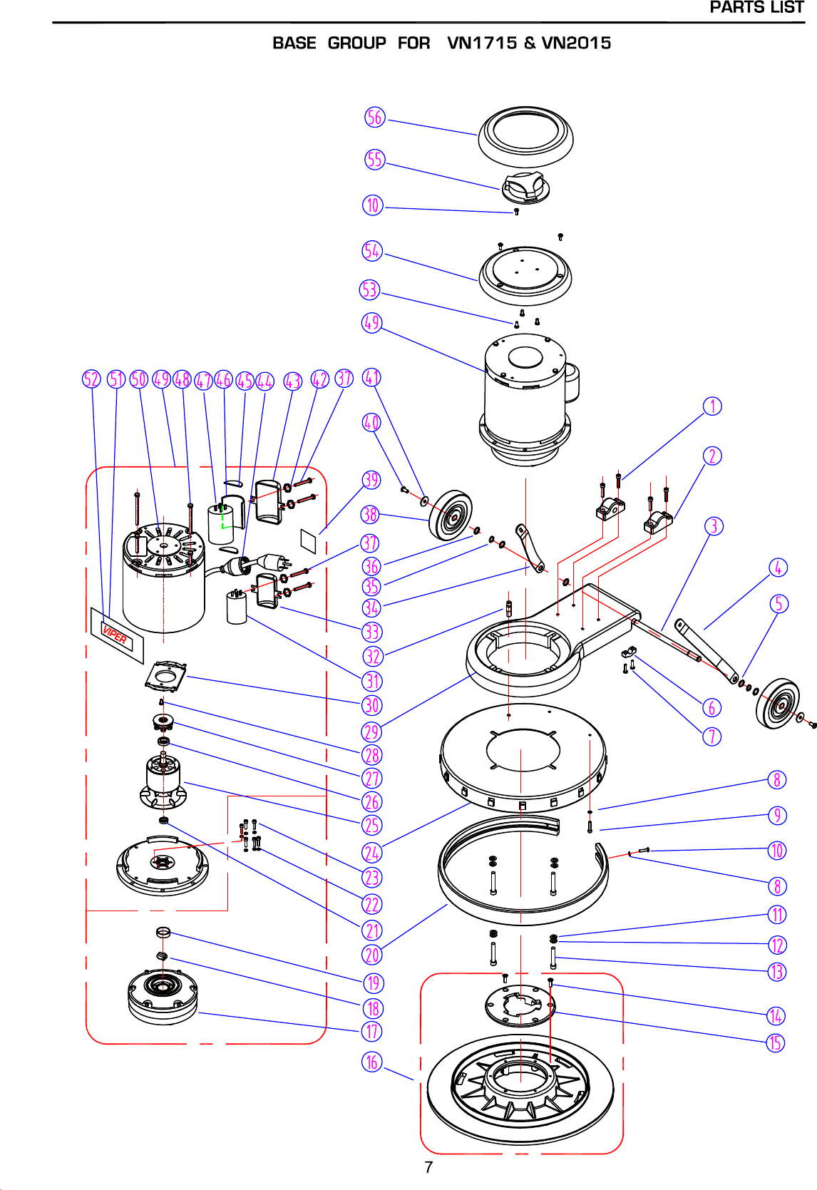 Page 7 of 10 - D  Viper-venom-vn1715-vn2015-low-speed-floor-buffer-parts-and-operators-manual