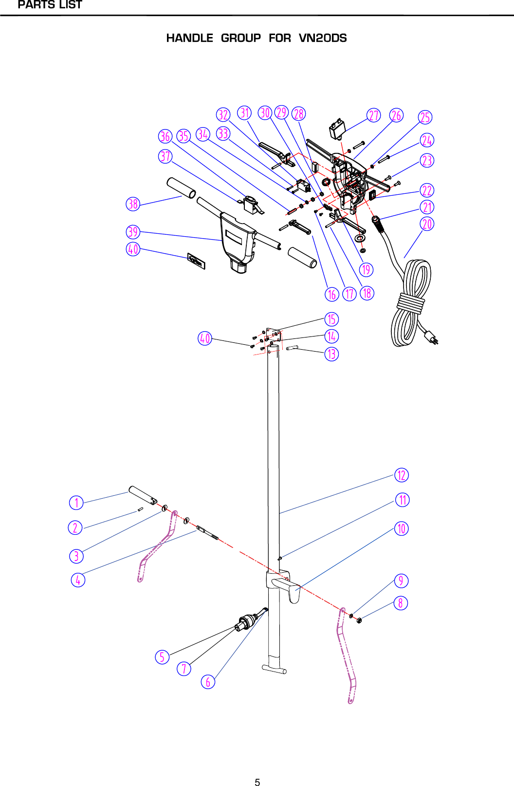 Page 5 of 9 - D  Viper-venom-vn20ds-dual-speed-hd-floor-buffer-parts-and-operator-manual