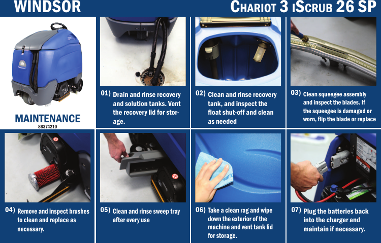 Windsor Chariot 3 Iscrub 26 Sp Rider Scrubber Operators Manual