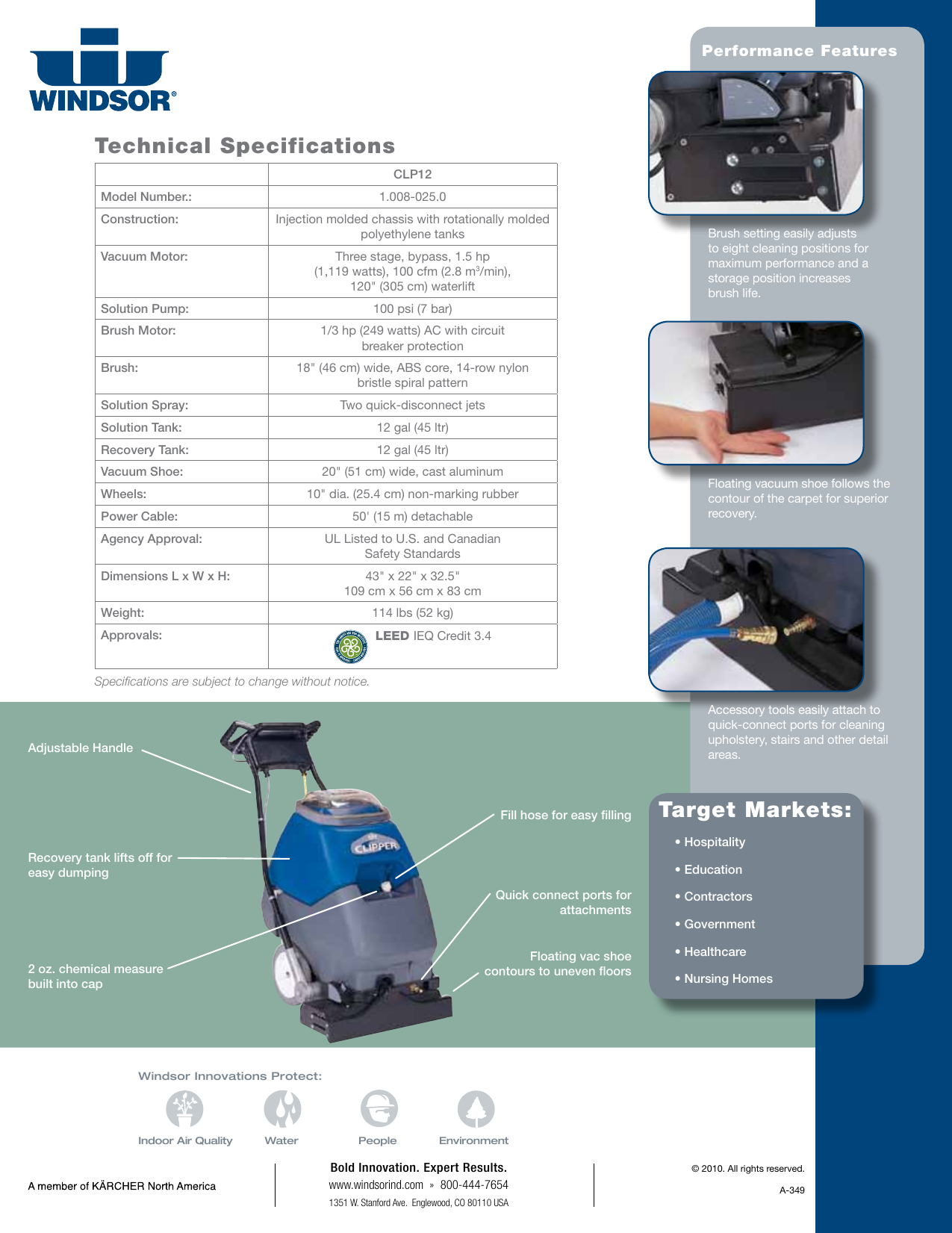 Page 2 of 2 - Windsor-clipper-12-carpet-extractor-brochure-specifications