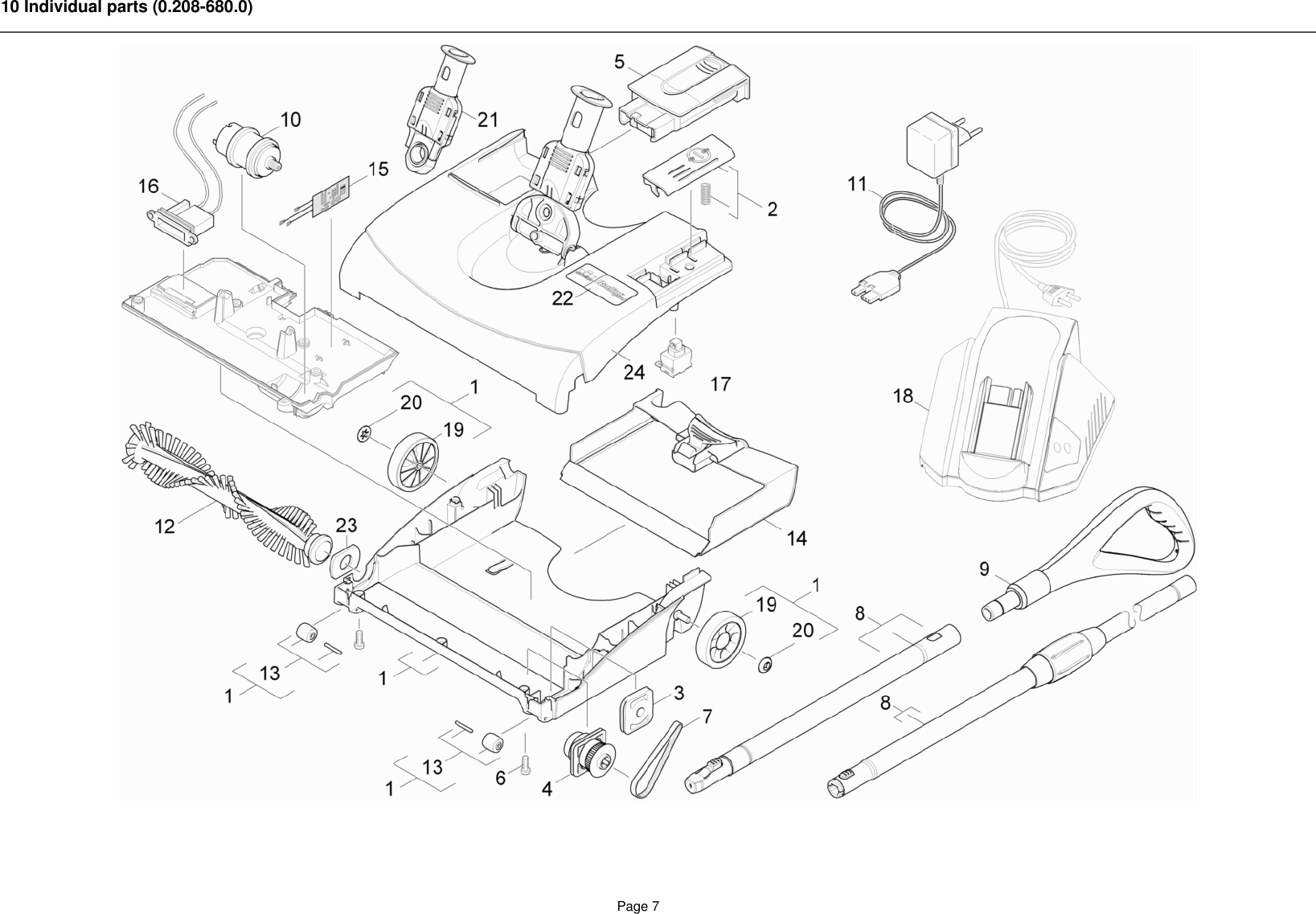 Windsor radius mini electric sweeper parts manual