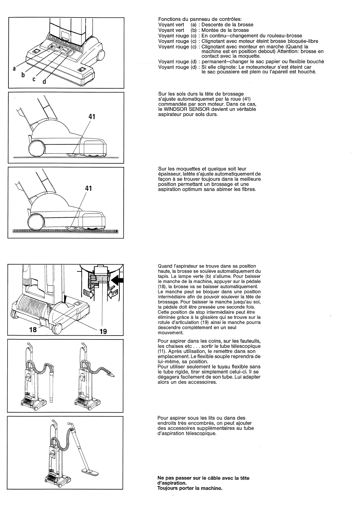 Windsor sensor xp15 120v upright vacuum service parts manual