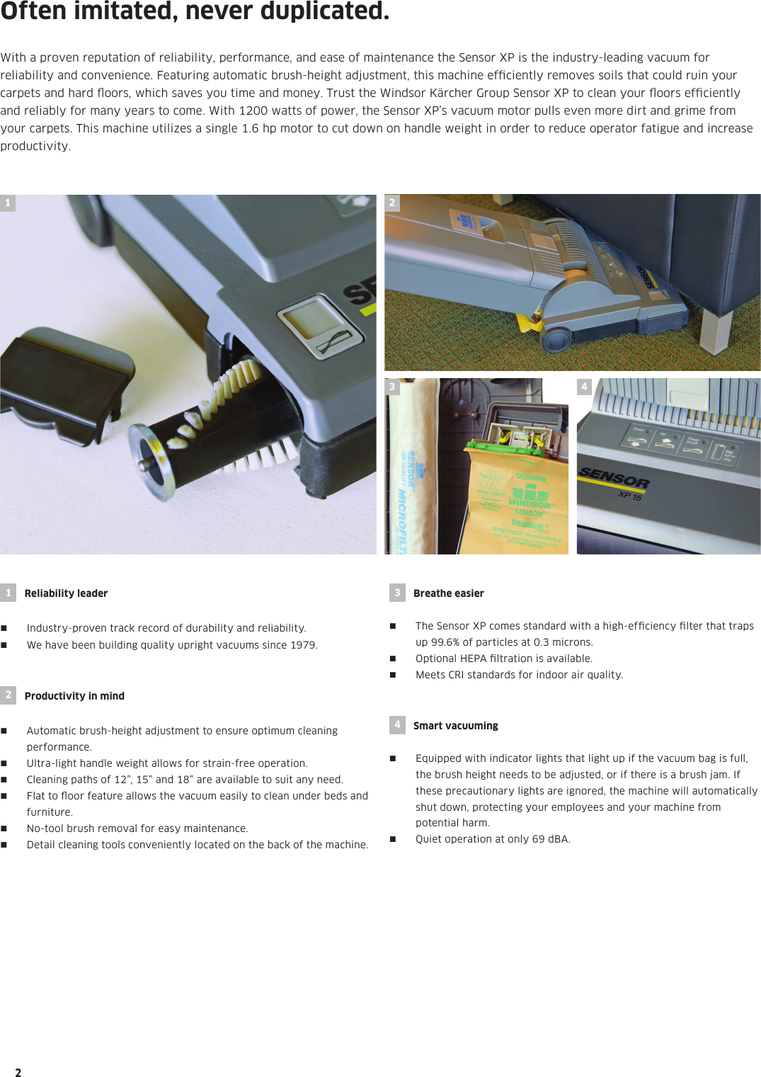 Page 2 of 4 - Windsor-sensor-xp-upright-vacuum-brochure-specifications