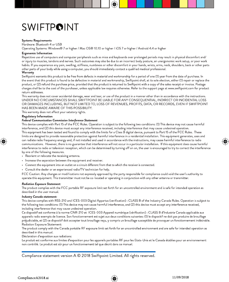Page 3 of Swiftpoint 600 Swiftpoint G4 Computer Mouse User Manual G4 QSG 02