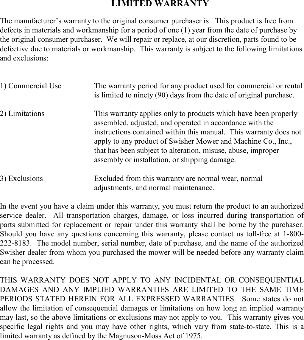 Page 2 of 12 - Swisher Swisher-Acr-500-Acr-500S-Users-Manual- Microsoft  - ACR500 Swisher-acr-500-acr-500s-users-manual