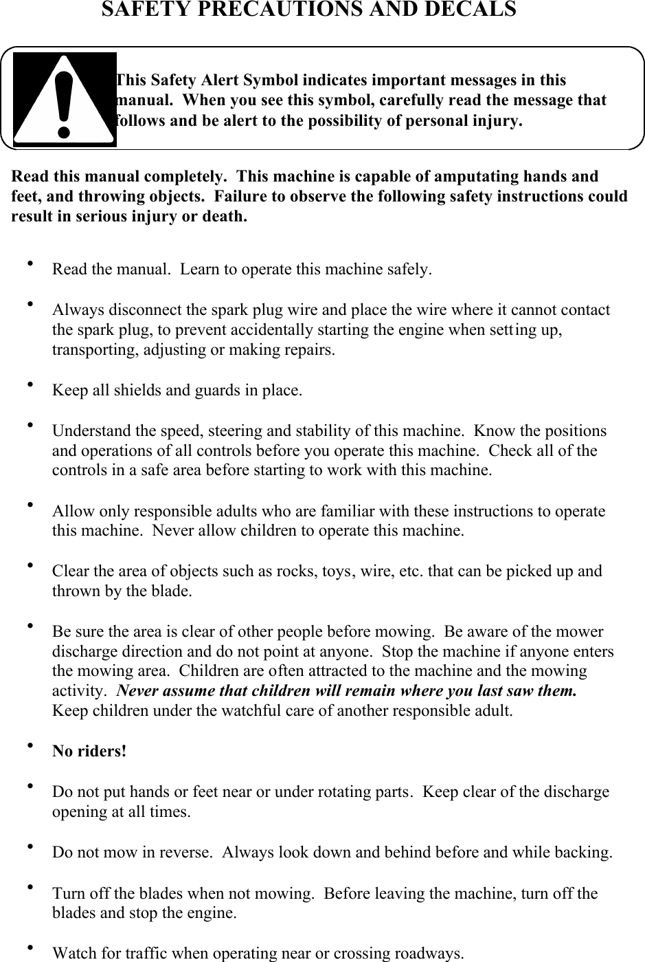 Page 3 of 12 - Swisher WB924 User Manual  To The 21792cf6-cb45-4a91-9f11-3cab4272ddc1